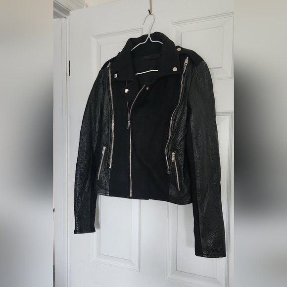 Wool and leather jacket - Picture 4 of 4